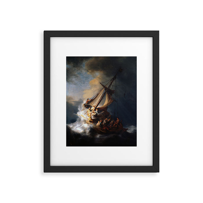 Stolen Painting - The Storm on the Sea of Galilee by Rembrandt Framed Art Print Gallery Image 1
