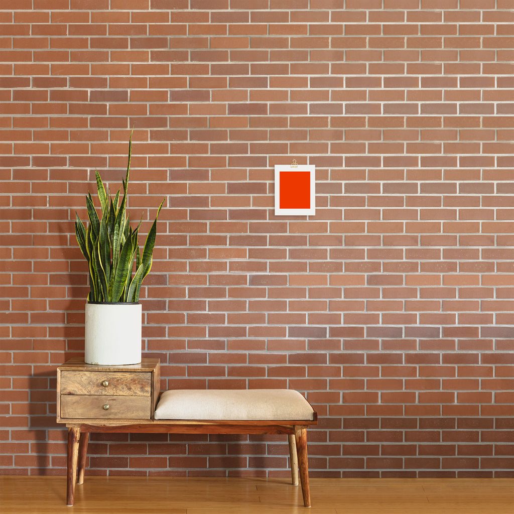 Tangy Solid Orange Pop Art Print Gallery Image 2