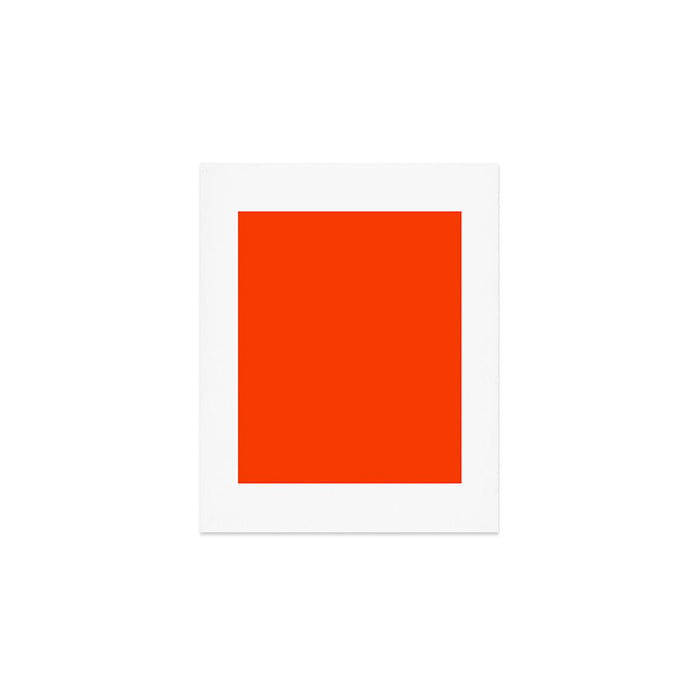 Tangy Solid Orange Pop Art Print Gallery Image 1