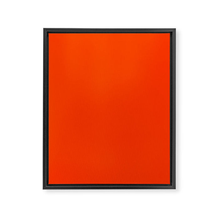 Tangy Solid Orange Pop Framed Canvas Print Gallery Image 1