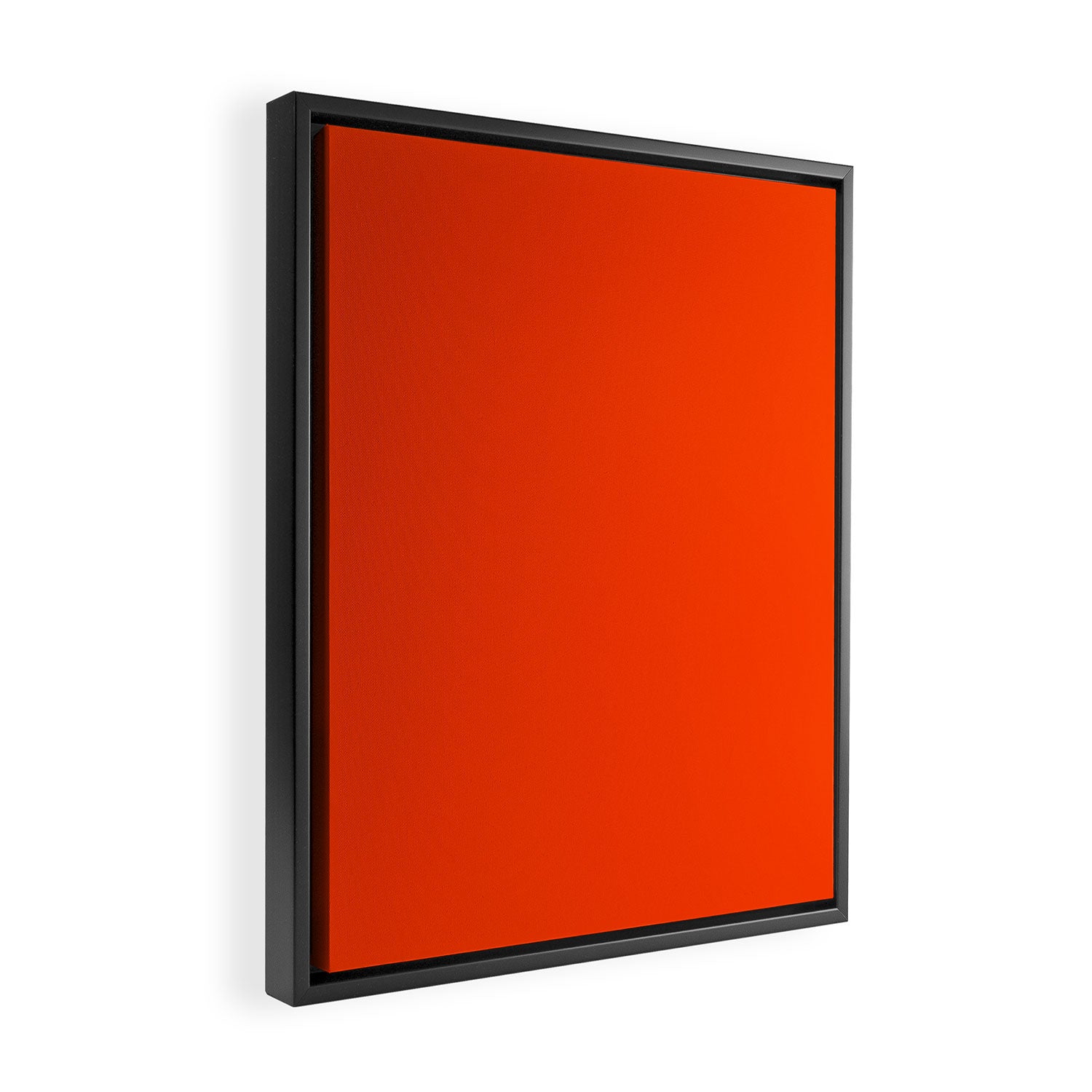 Tangy Solid Orange Pop Framed Canvas Print Gallery Image 2