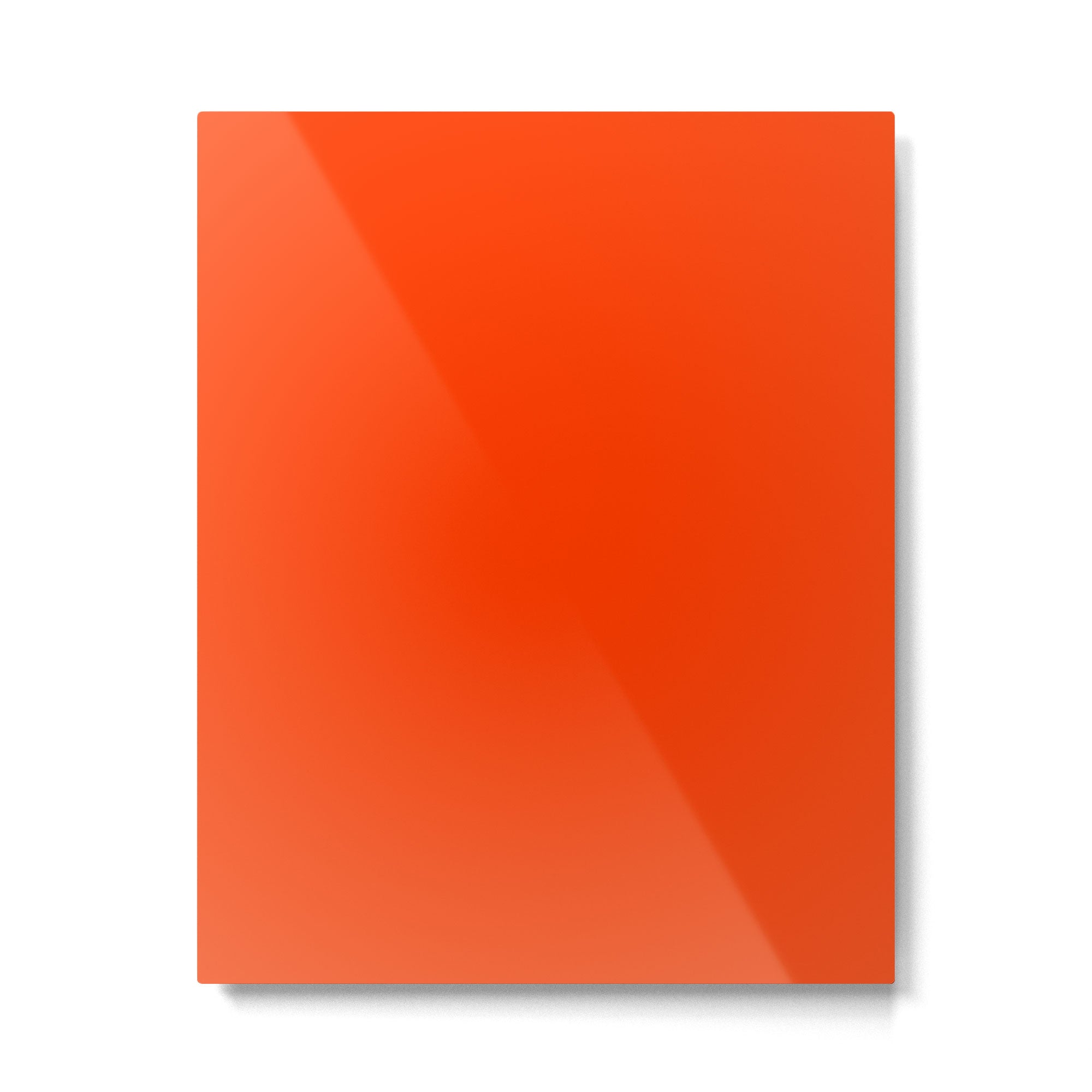 Tangy Solid Orange Pop Metal Print Gallery Image 6