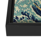 The Classic Japanese Great Wave off Kanagawa Print by Hokusai Framed Canvas Print Gallery Image 3