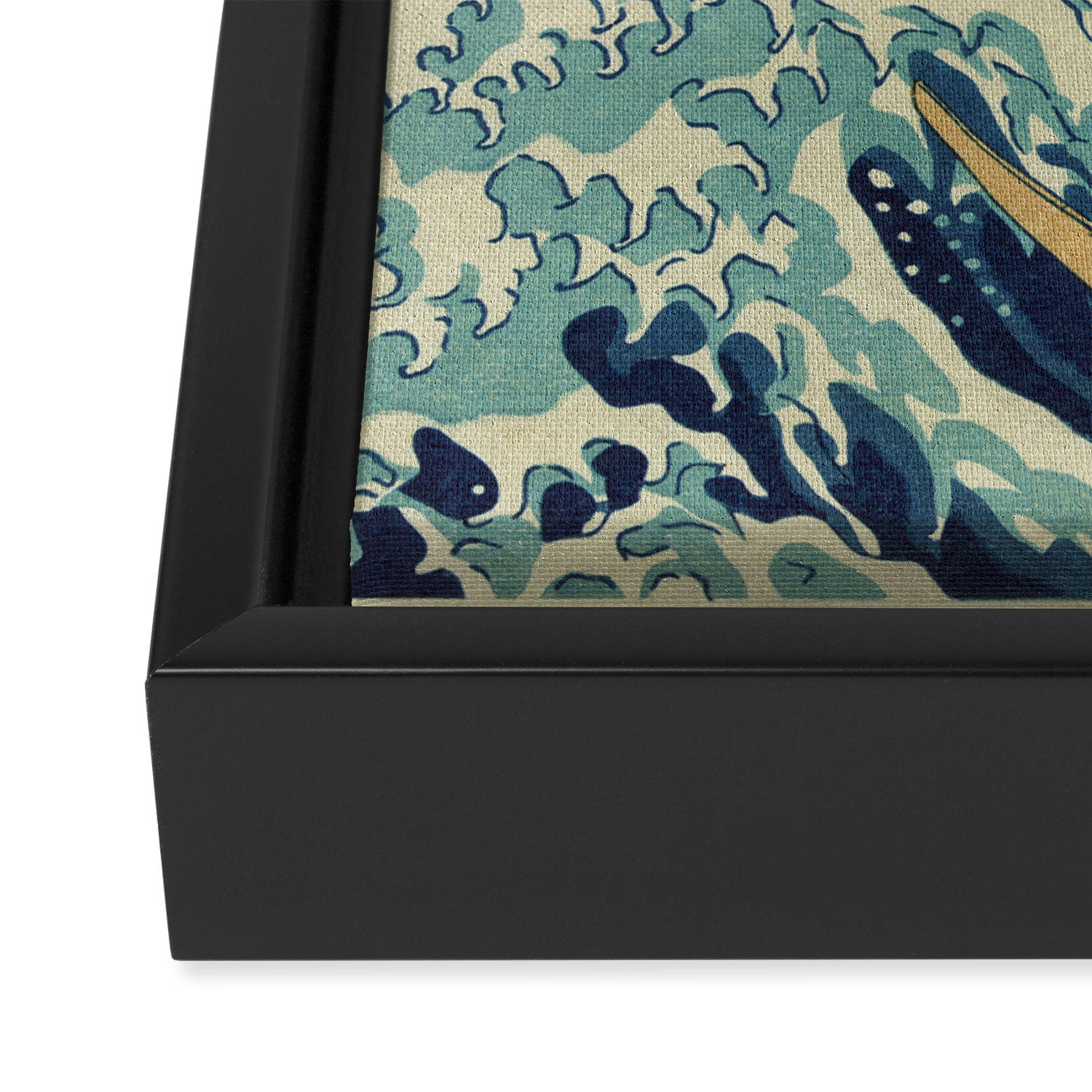 The Classic Japanese Great Wave off Kanagawa Print by Hokusai Framed Canvas Print Gallery Image 3