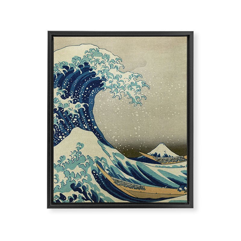 The Classic Japanese Great Wave off Kanagawa Print by Hokusai Framed Canvas Print Gallery Image 8