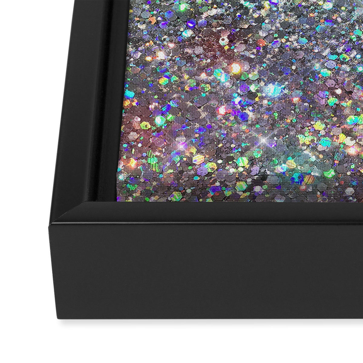 Amazing Rainbow Glitter Design Pattern Framed Canvas Print Gallery Image 3
