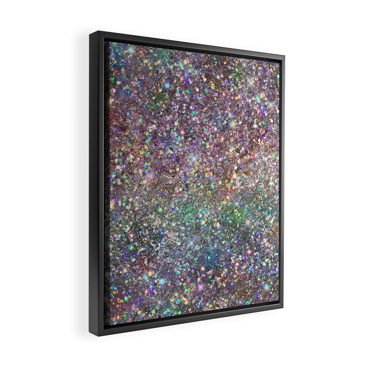 Amazing Rainbow Glitter Design Pattern Framed Canvas Print Gallery Image 2