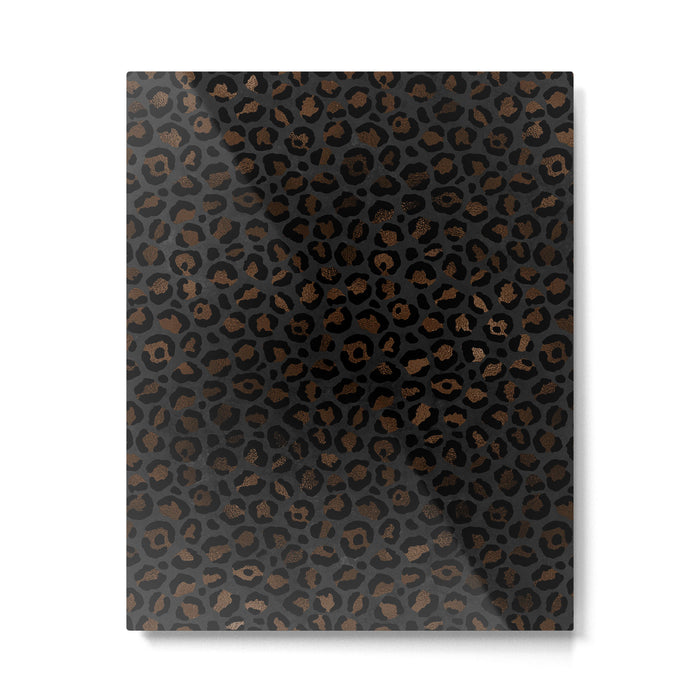Beautiful Black Leopard Design Pattern Metal Print Gallery Image 1