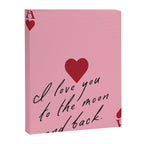Ace of Hearts - I love you to the moon and back. Canvas Print Gallery Image 6