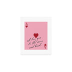 Ace of Hearts - I love you to the moon and back. Art Print Gallery Image 1