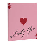 Ace of hearts - Lucky you - pink Canvas Print Gallery Image 6