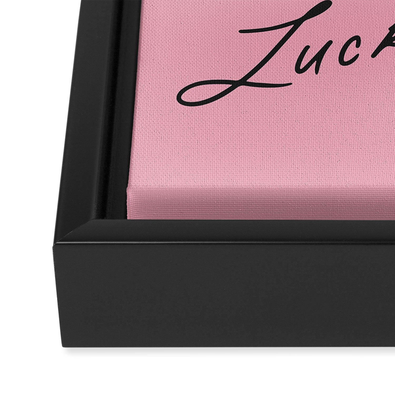 Ace of hearts - Lucky you - pink Framed Canvas Print Gallery Image 3