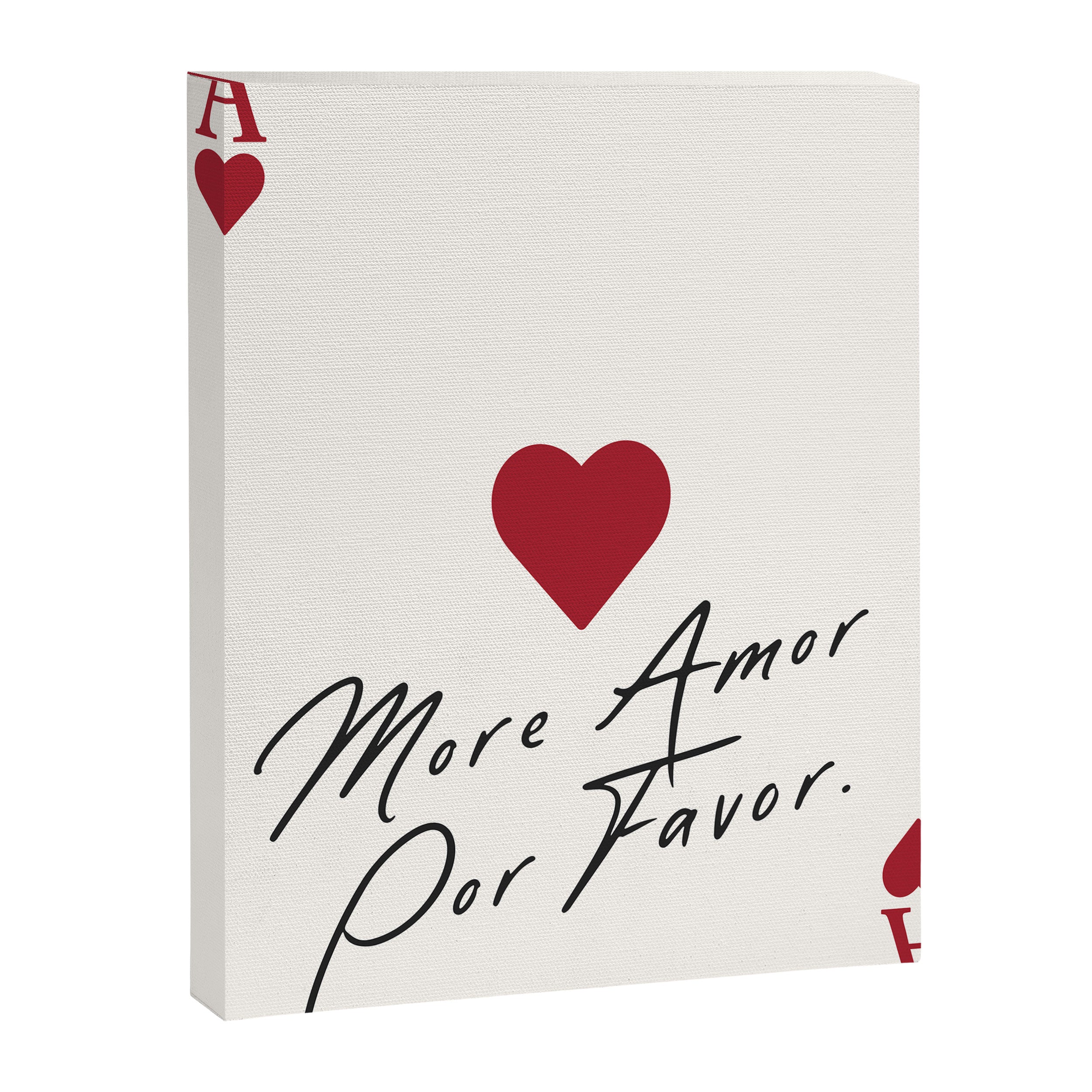 Ace of hearts - more amor por favor Canvas Print Gallery Image 6