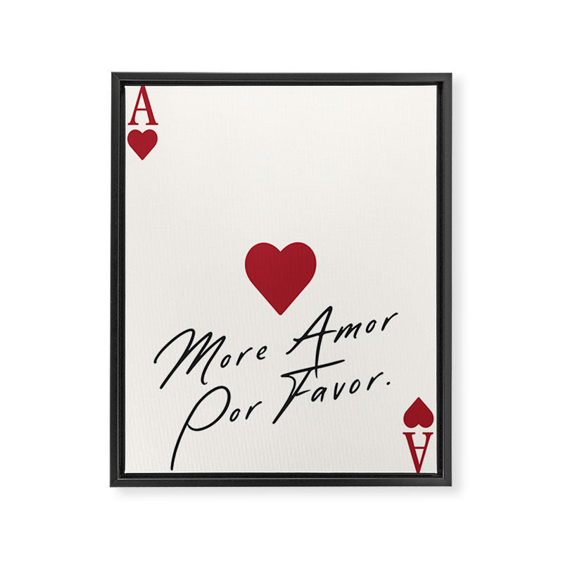 Ace of hearts - more amor por favor Framed Canvas Print Gallery Image 6
