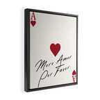 Ace of hearts - more amor por favor Framed Canvas Print Gallery Image 2