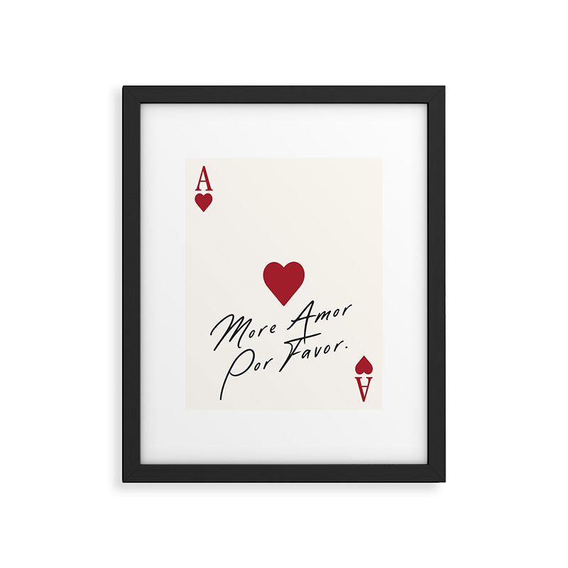 Ace of hearts - more amor por favor Framed Art Print Gallery Image 5