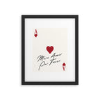 Ace of hearts - more amor por favor Framed Art Print Gallery Image 5