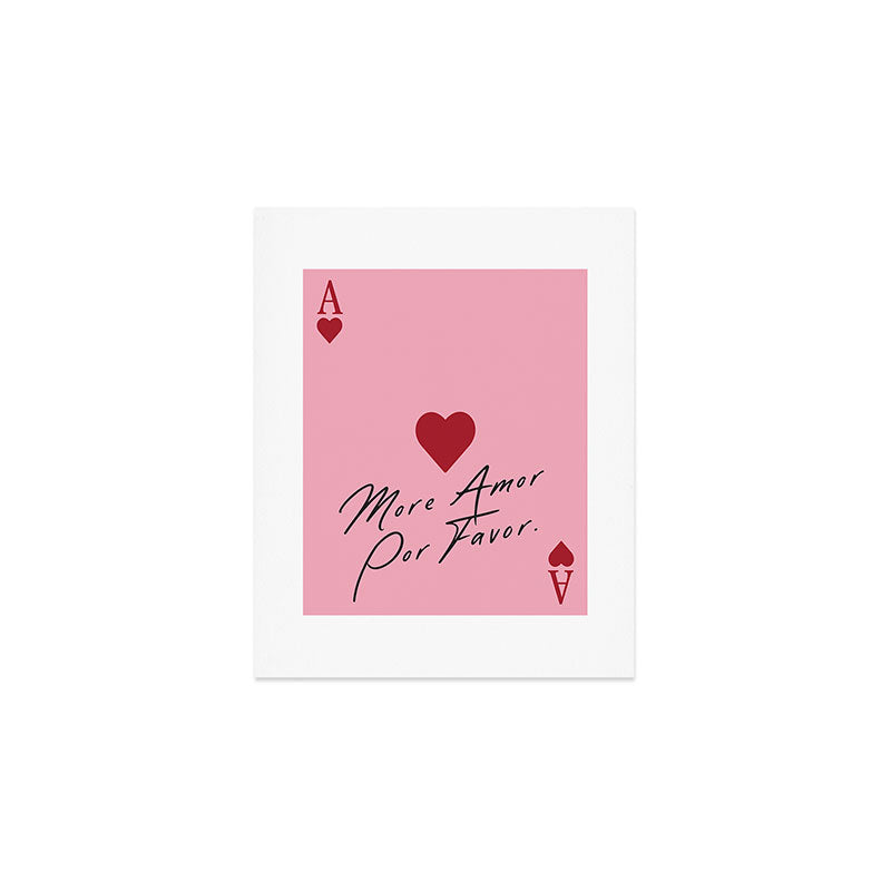 Ace of hearts - More amore por favor. Art Print Gallery Image 1