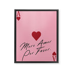Ace of hearts - More amore por favor. Framed Canvas Print Gallery Image 6