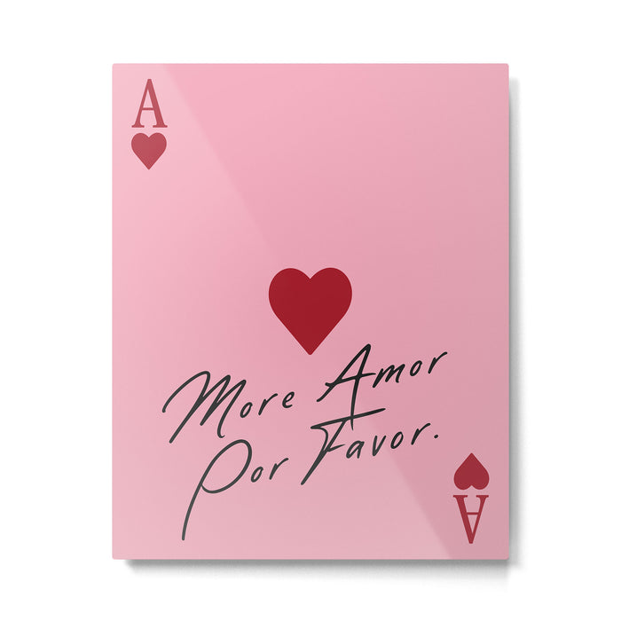 Ace of hearts - More amore por favor. Metal Print Gallery Image 1
