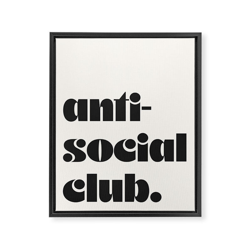 antisocial club Framed Canvas Print Gallery Image 6