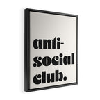 antisocial club Framed Canvas Print Gallery Image 2