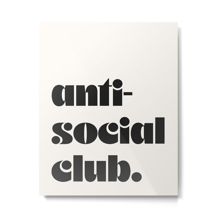 antisocial club Metal Print Gallery Image 1