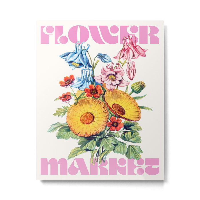 Flower market Metal Print Gallery Image 1