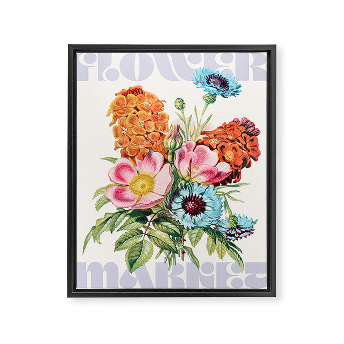 Flower market Framed Canvas Print Gallery Image 1