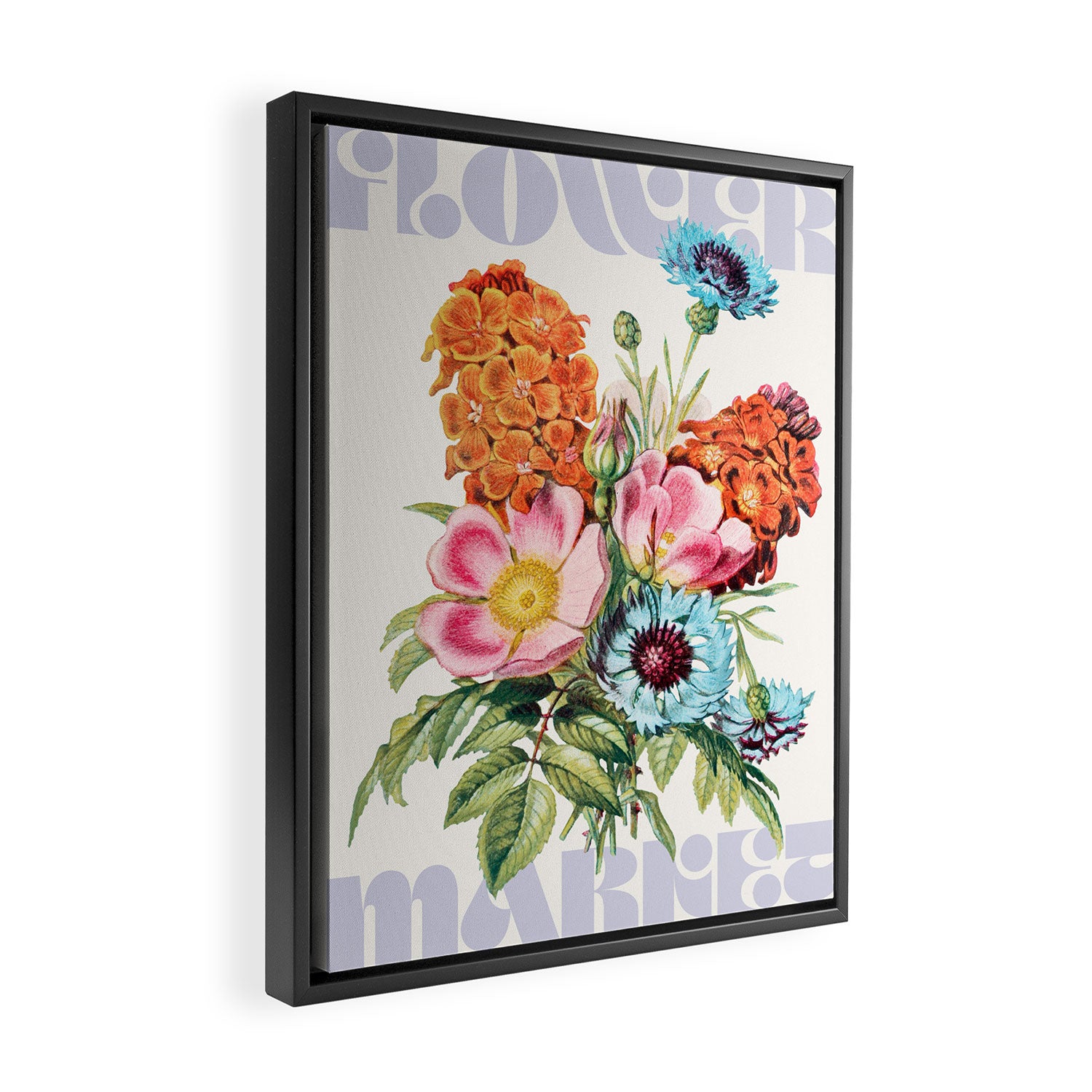 Flower market Framed Canvas Print Gallery Image 2