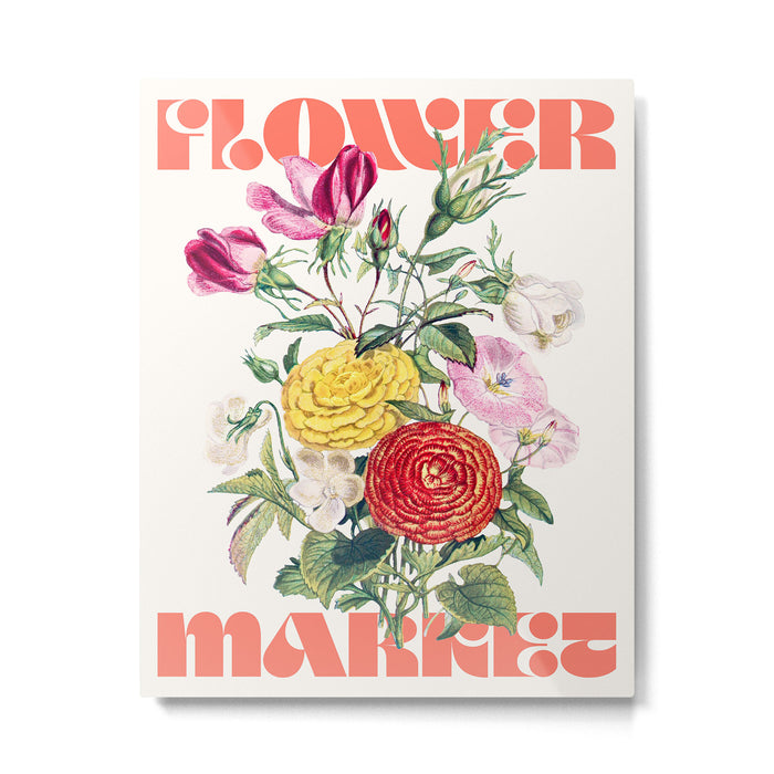 Flower market Metal Print Gallery Image 1
