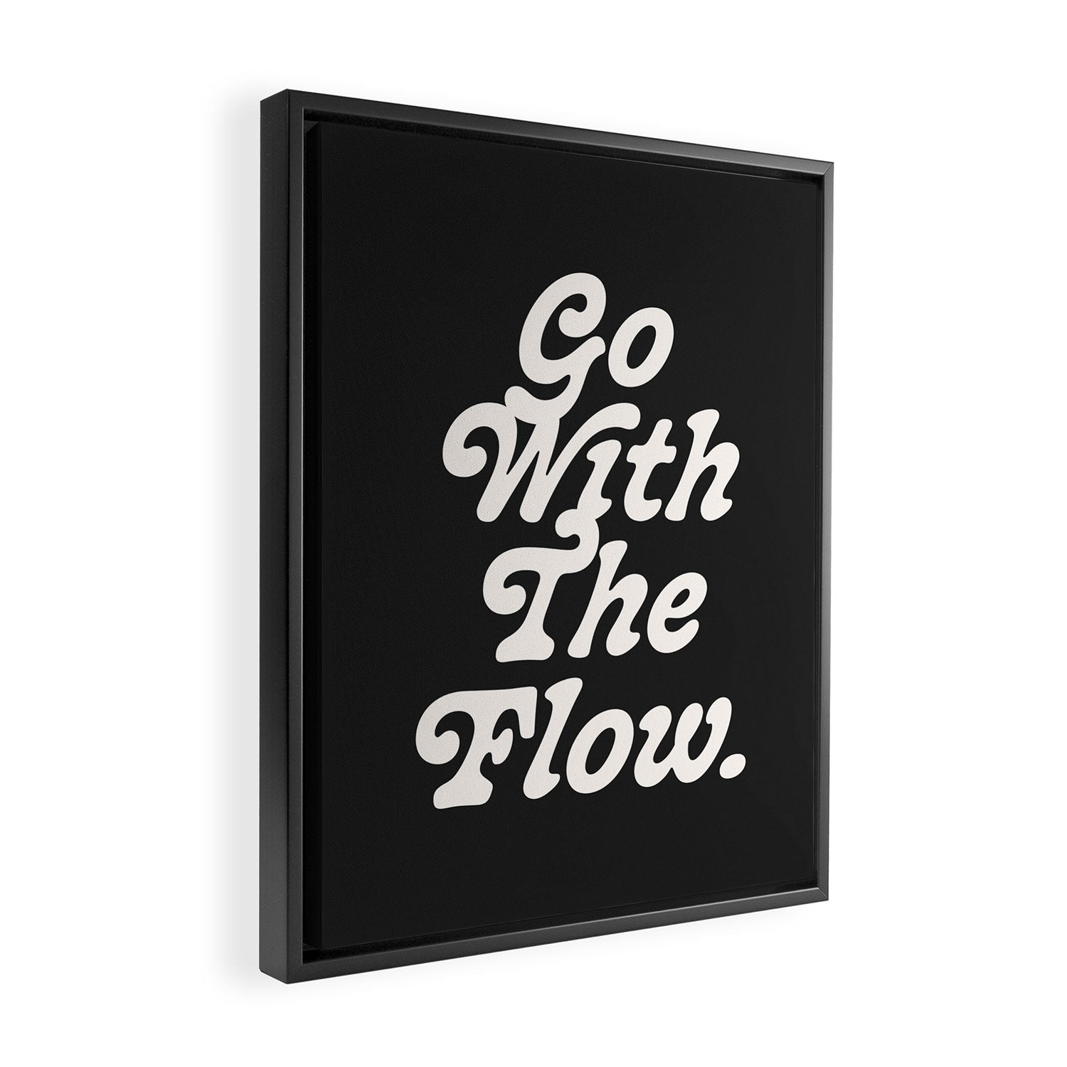 Go with the flow. Framed Canvas Print Gallery Image 2