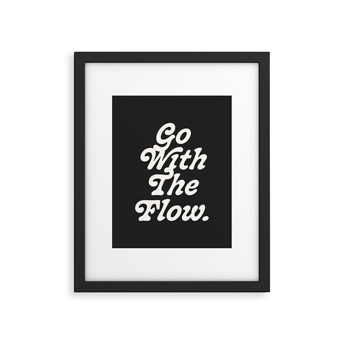 Go with the flow. Framed Art Print Gallery Image 1