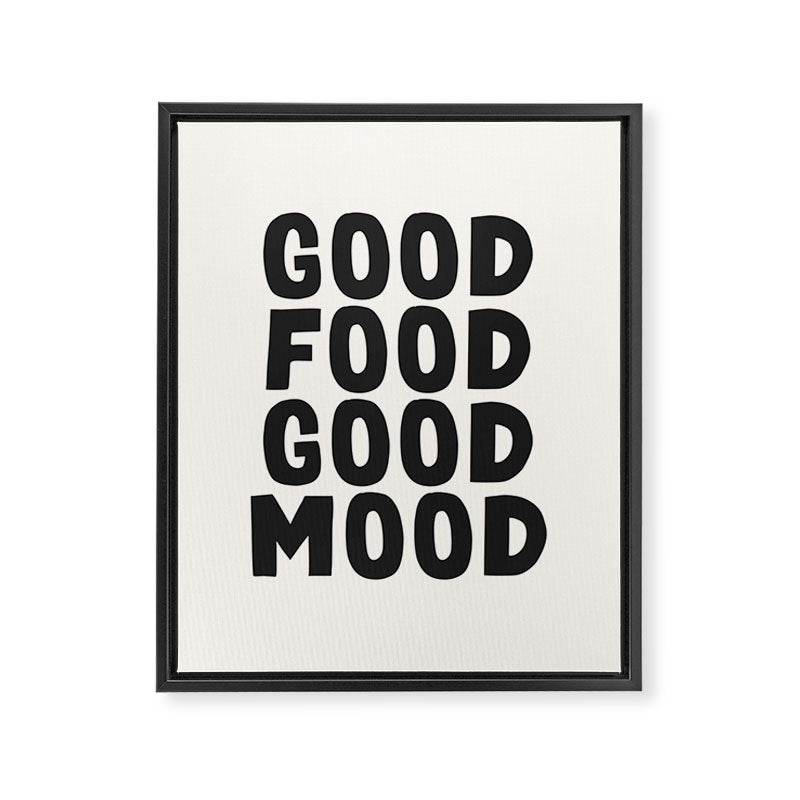 Good food good mood Framed Canvas Print Gallery Image 6
