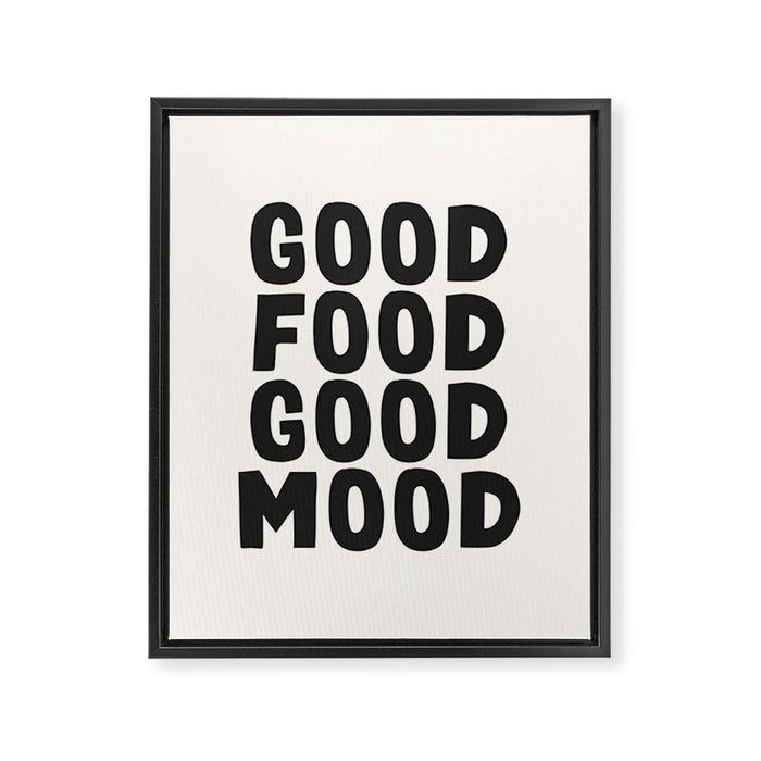 Good food good mood Framed Canvas Print Gallery Image 1