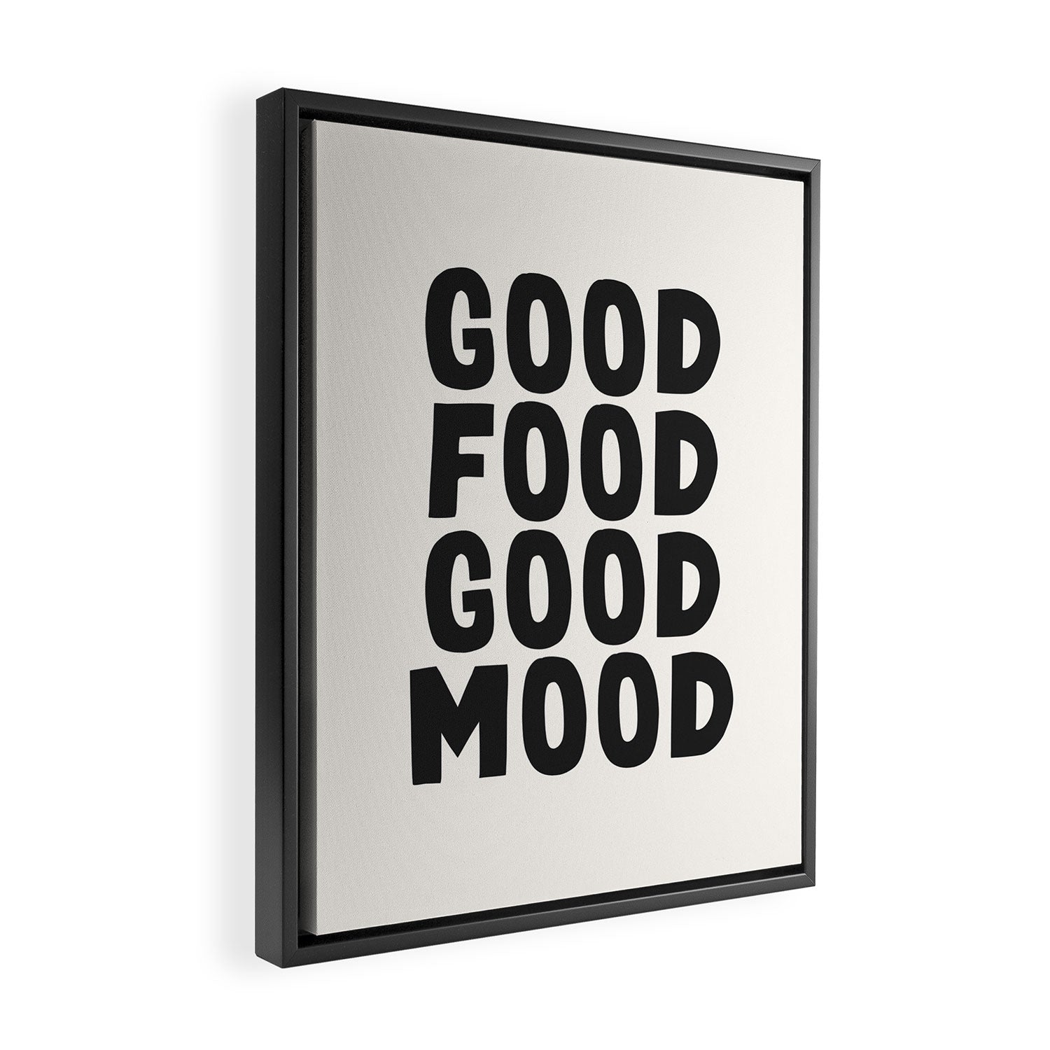 Good food good mood Framed Canvas Print Gallery Image 2