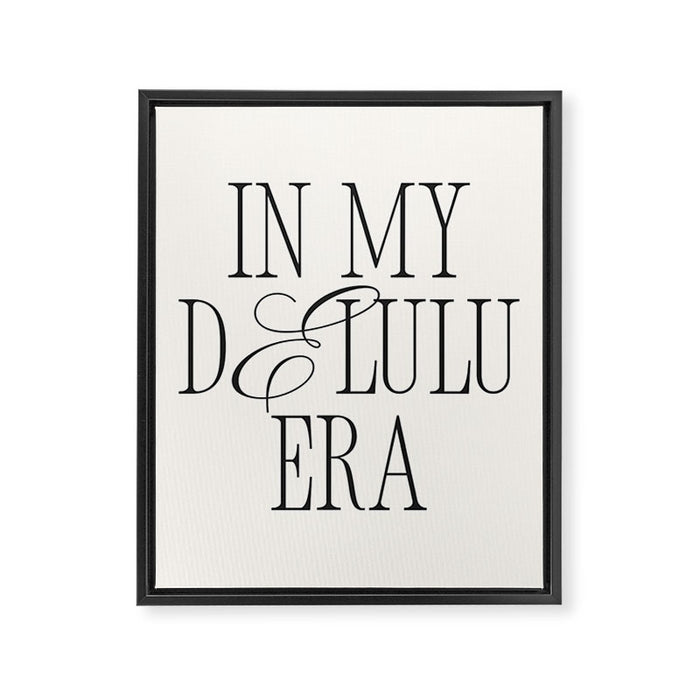 in my delulu era Framed Canvas Print Gallery Image 1