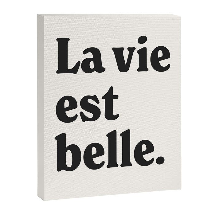 La vie est belle. Canvas Print Gallery Image 1