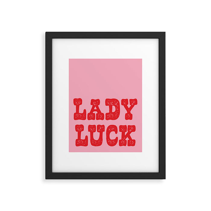 Lady luck Framed Art Print Gallery Image 1