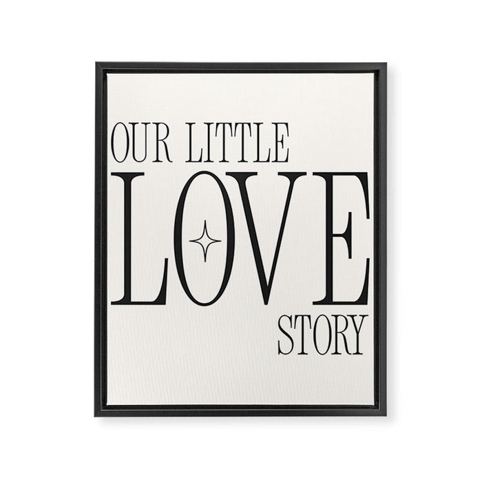 Our little love story Framed Canvas Print Gallery Image 1