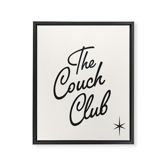 The couch club Framed Canvas Print Gallery Image 1