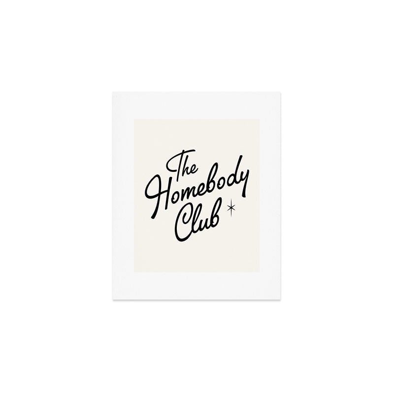 The homebody club retro Art Print Gallery Image 1