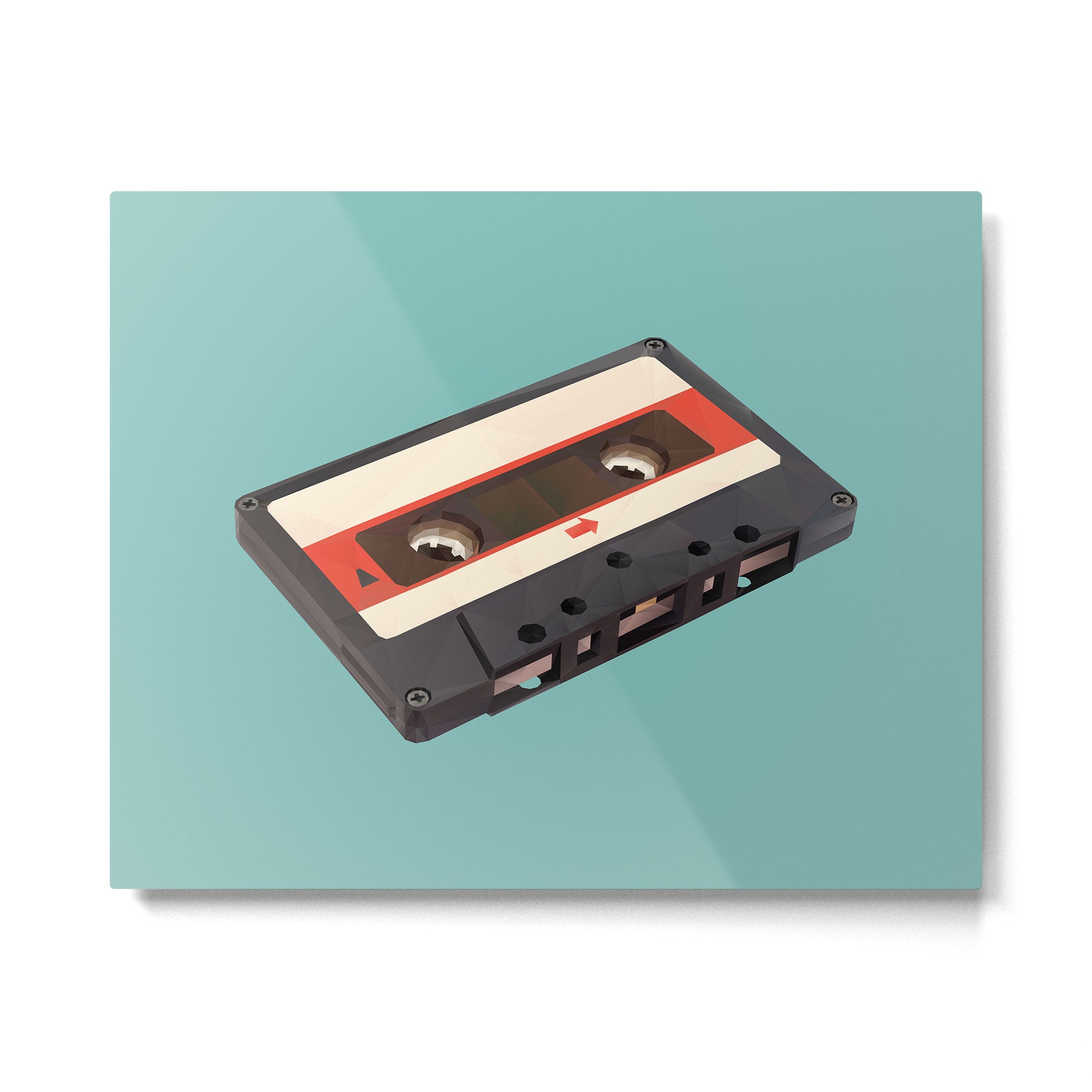 Cassette Tape Polygon Art Metal Print Gallery Image 4