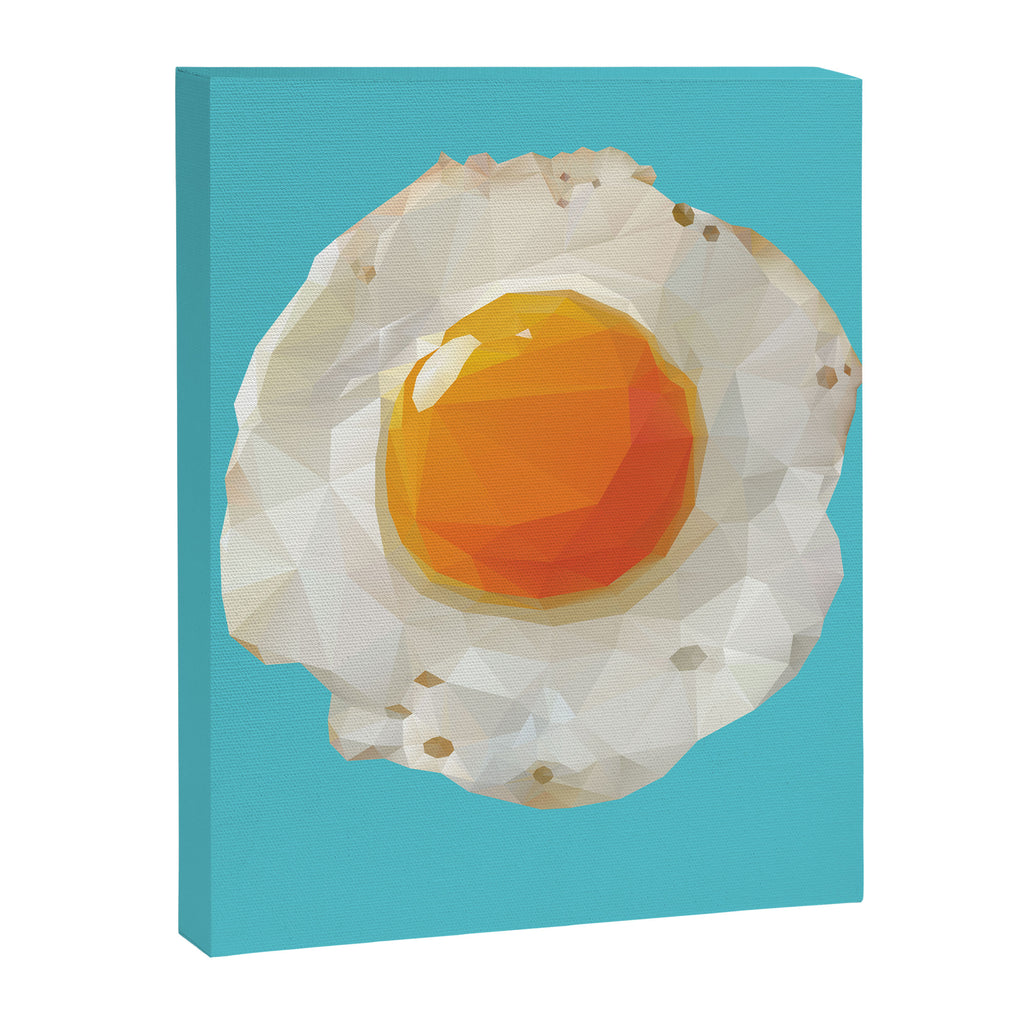 Fried Egg Polygon Art Canvas Print Gallery Image 8