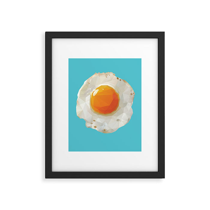 Fried Egg Polygon Art Framed Art Print Gallery Image 1