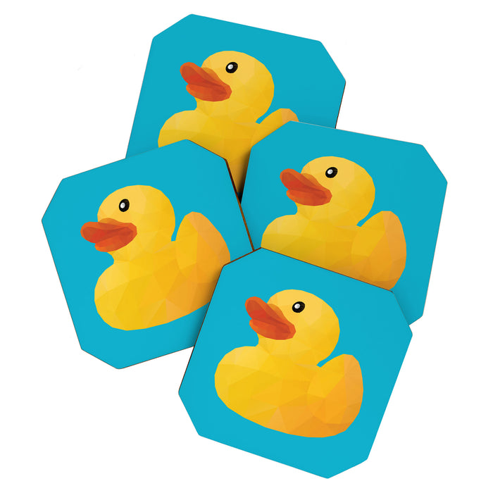 Rubber Duck polygon art Coaster Gallery Image 1