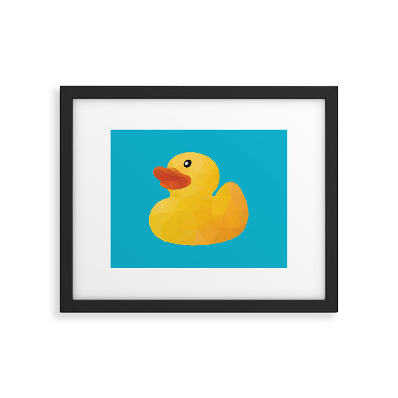 Rubber Duck polygon art Framed Art Print Gallery Image 4