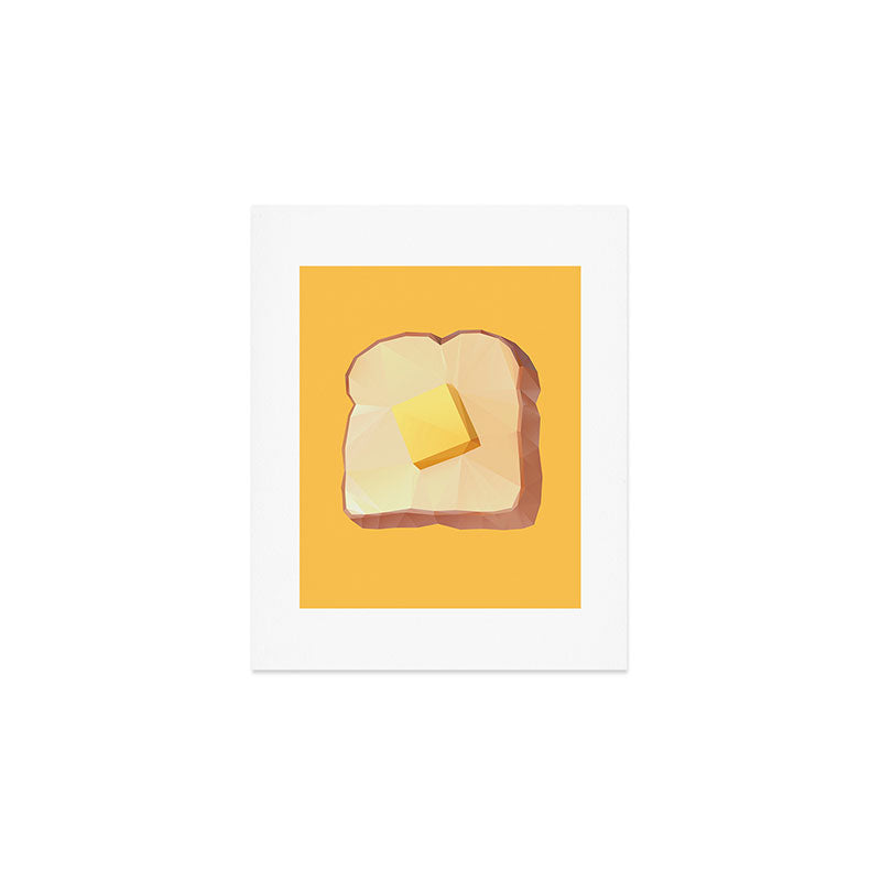 Toast with Butter polygon art Art Print Gallery Image 1