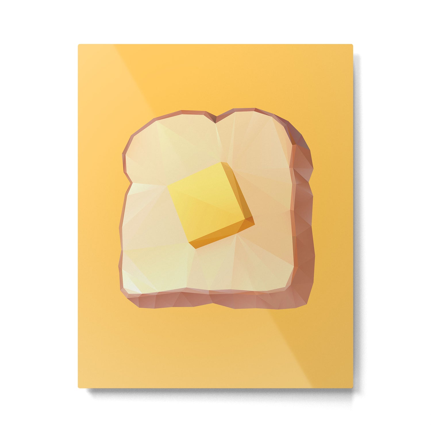 Toast with Butter polygon art Metal Print Gallery Image 4