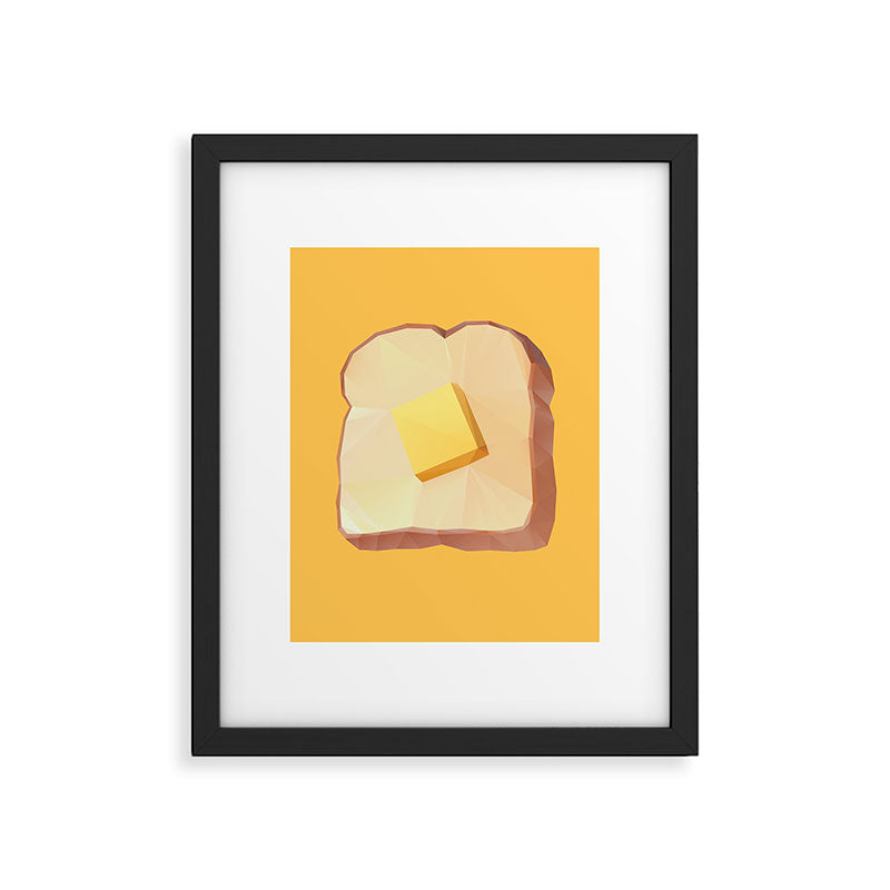 Toast with Butter polygon art Framed Art Print Gallery Image 5